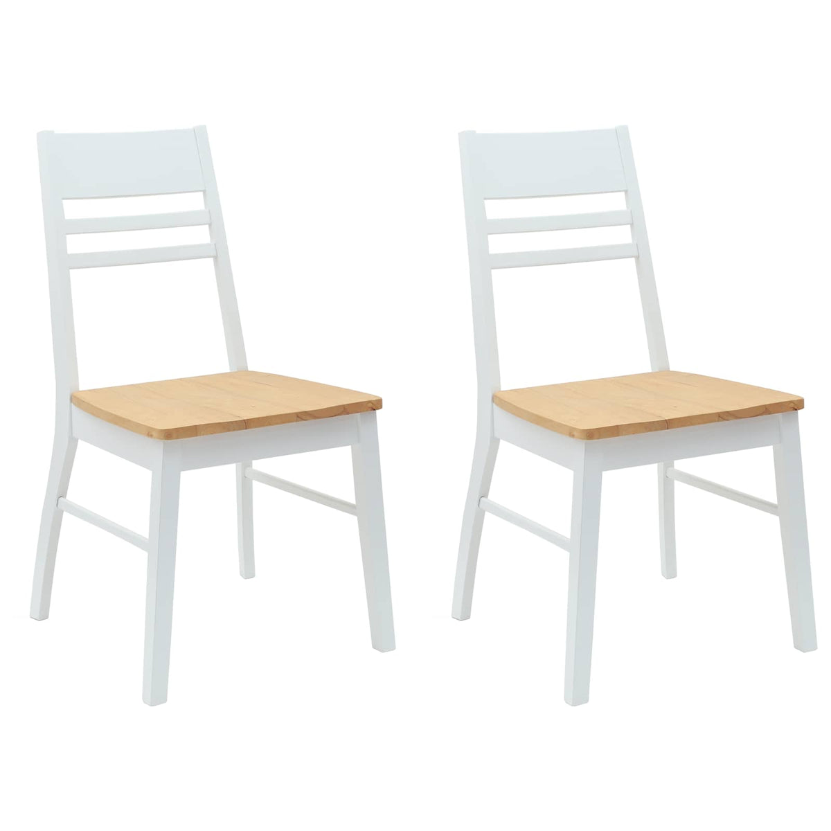 Trpezarijske stolice 2 pcs Bijelo 43 x 54 x 89 cm