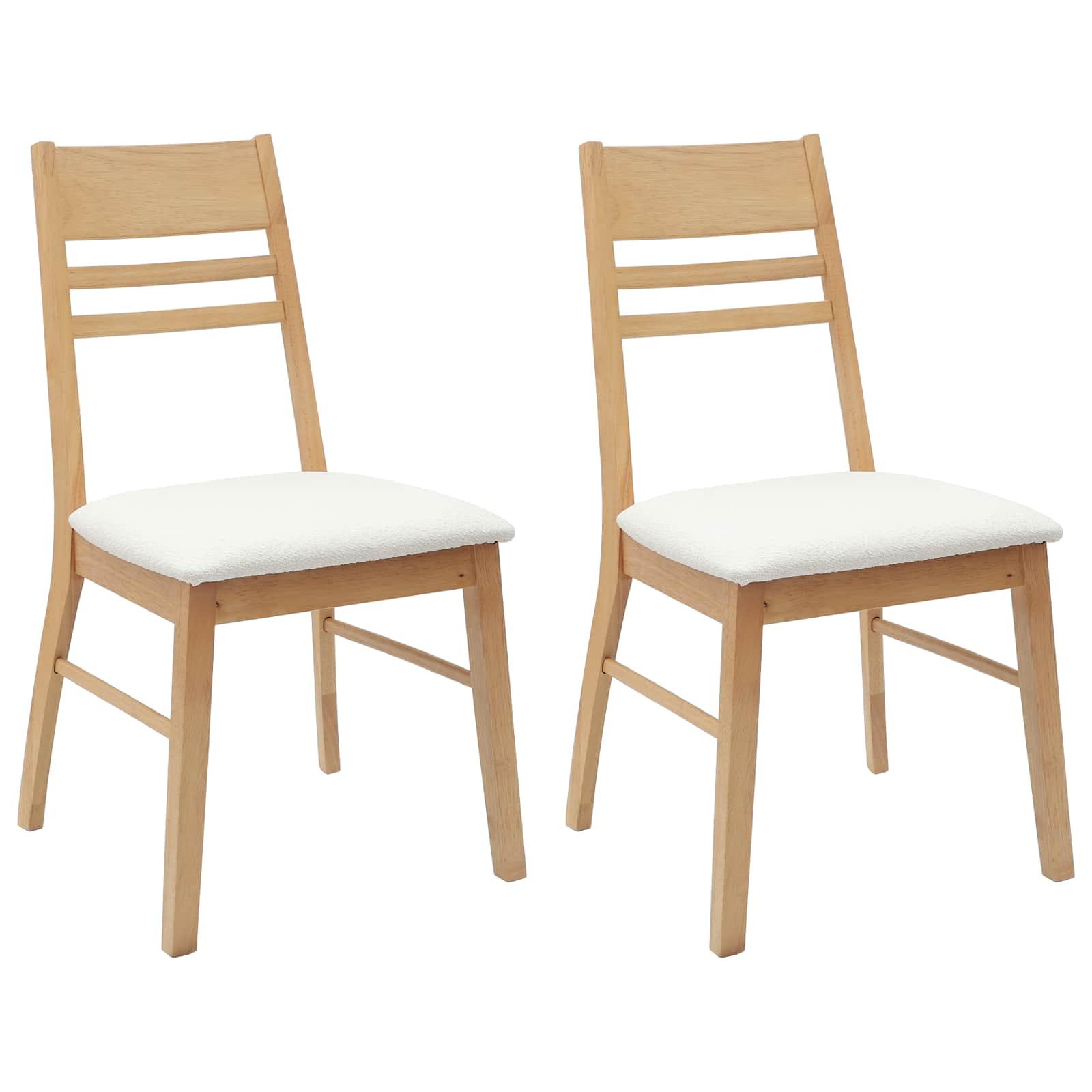Trpezarijske stolice 2 pcs Prirodna 43 x 54 x 89 cm