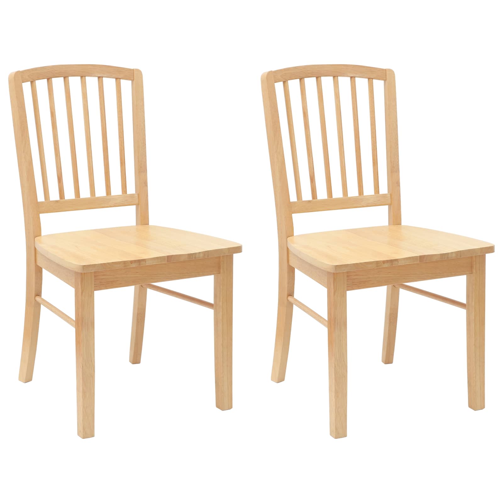 Trpezarijske stolice 2 pcs Prirodna 50 x 52,5 x 91 cm