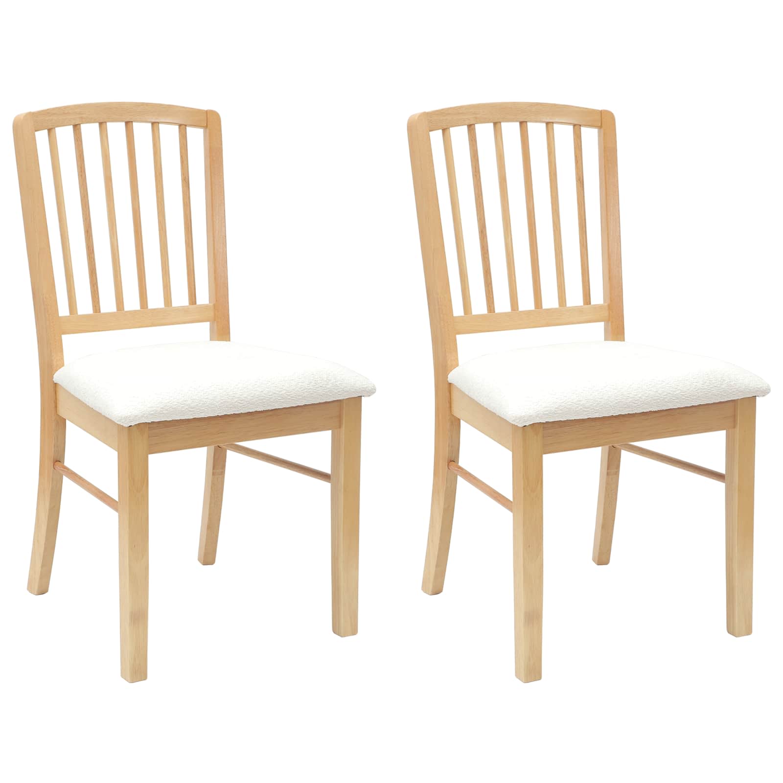Trpezarijske stolice 2 pcs Prirodna 50 x 52,5 x 91 cm