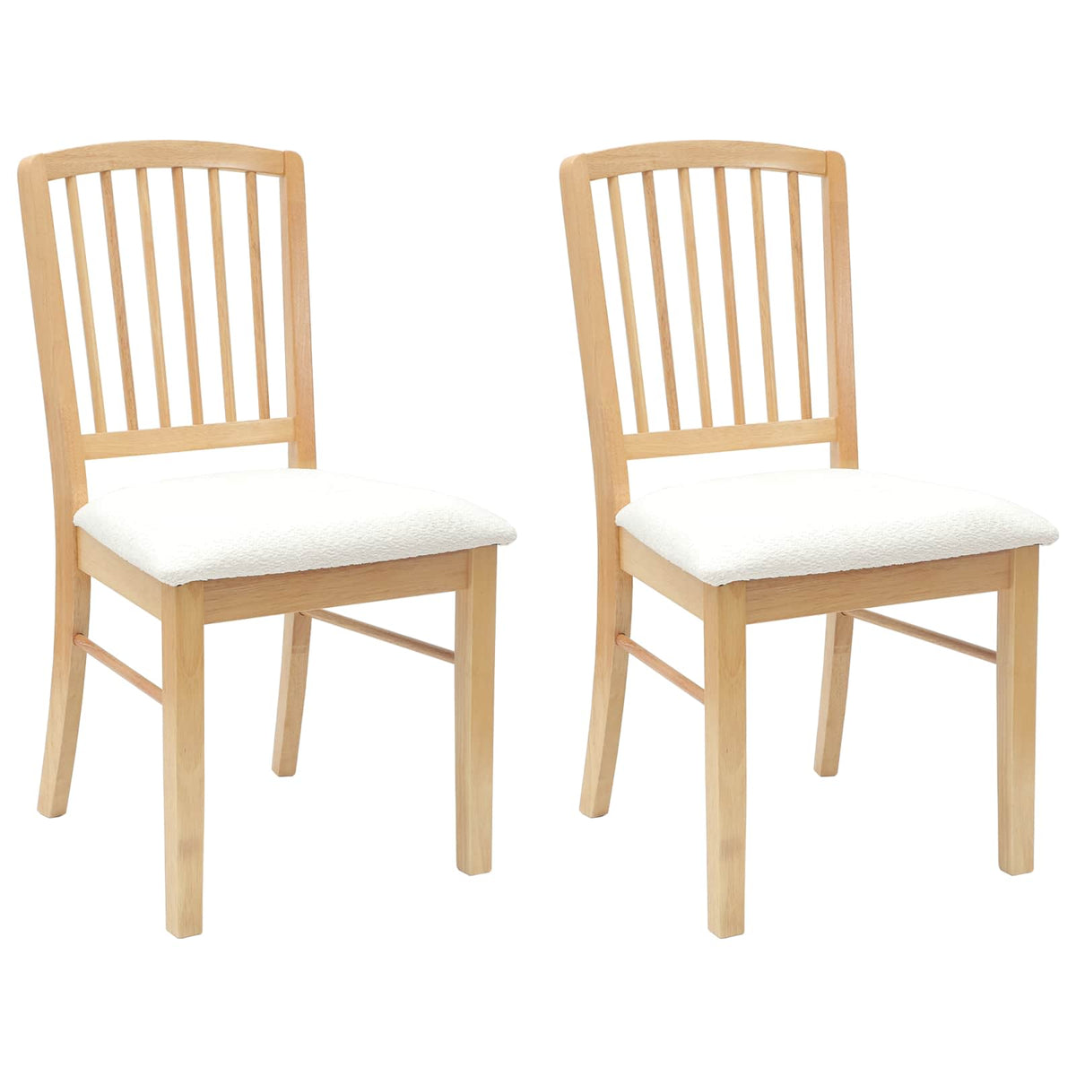 Trpezarijske stolice 2 pcs Prirodna 50 x 52,5 x 91 cm