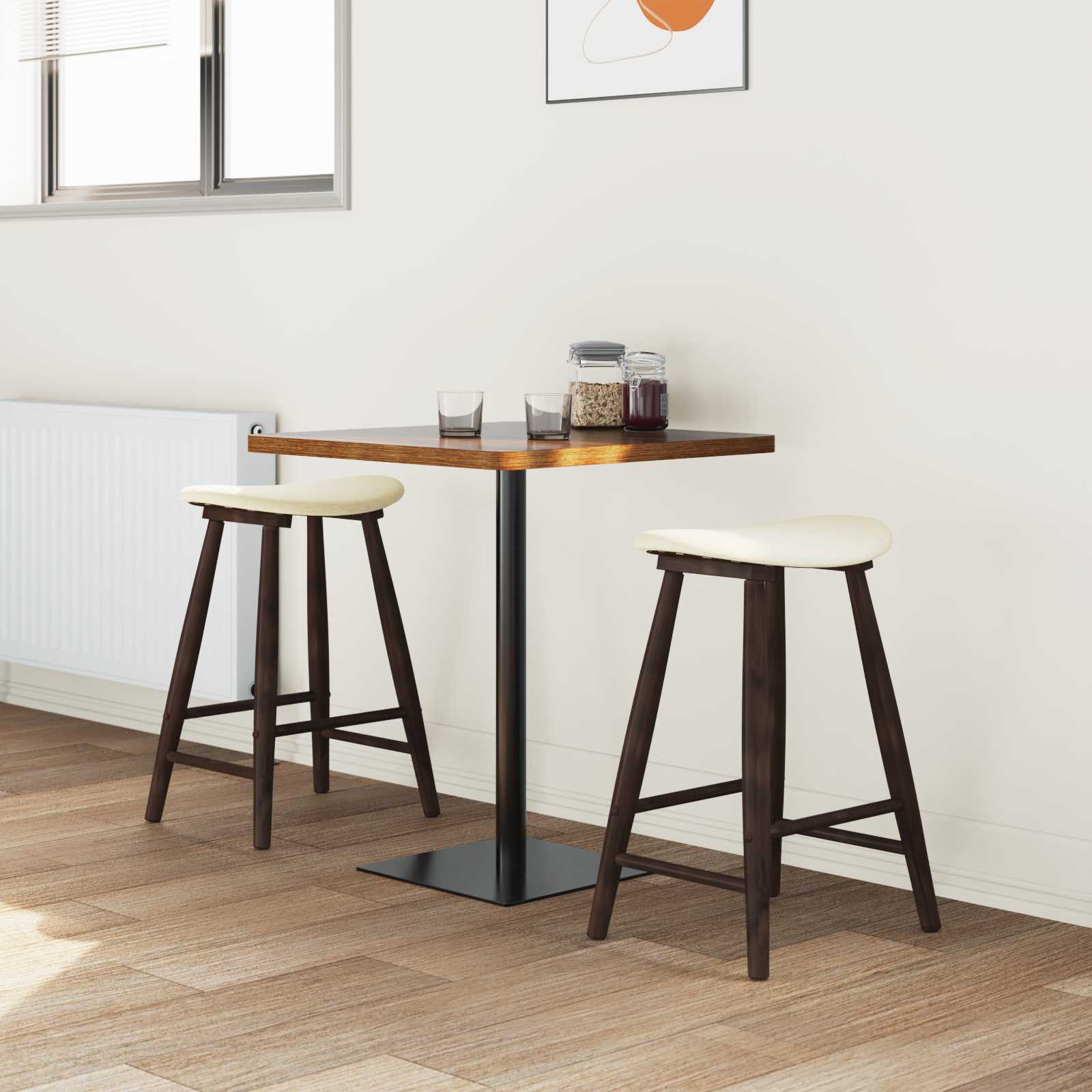 Trpezarijske stolice 2 pcs Svijetlosmeđa 46 x 37 x 63 cm