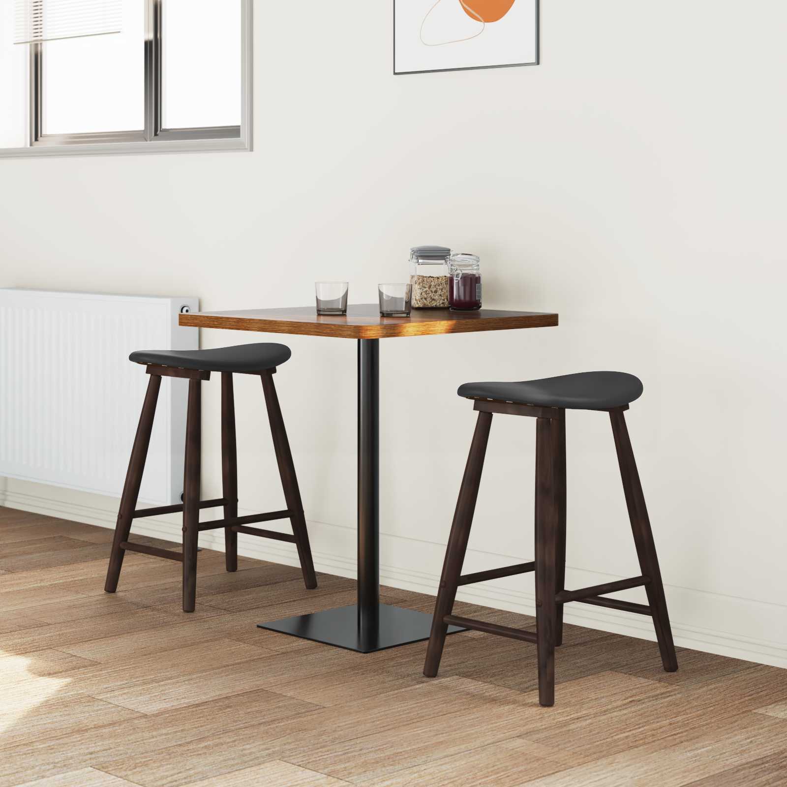 Trpezarijske stolice 2 pcs Svijetlosmeđa 46 x 37 x 63 cm