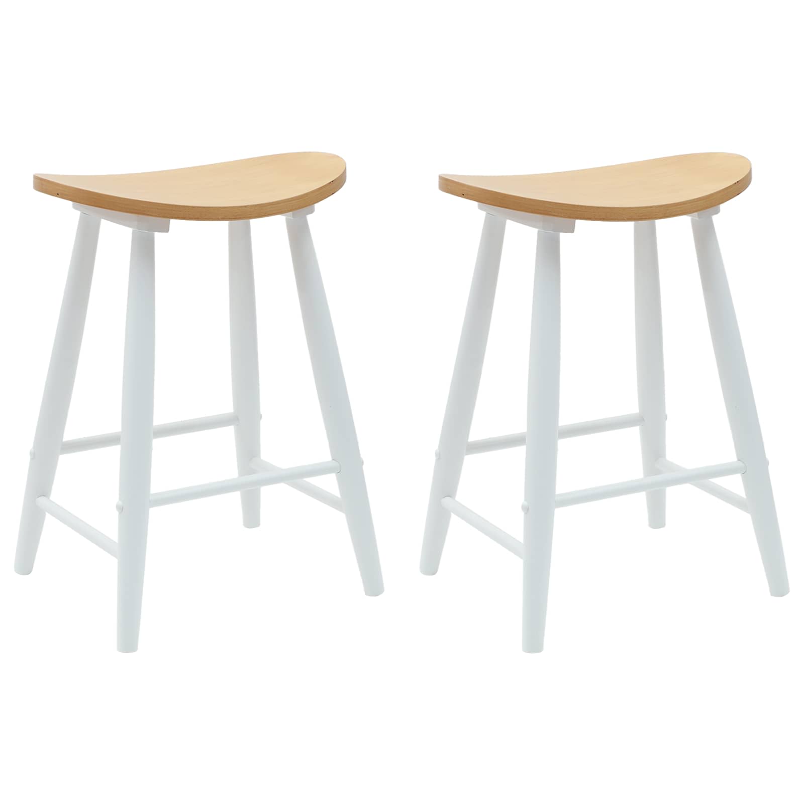 Trpezarijske stolice 2 pcs Bijelo 46 x 37 x 63 cm