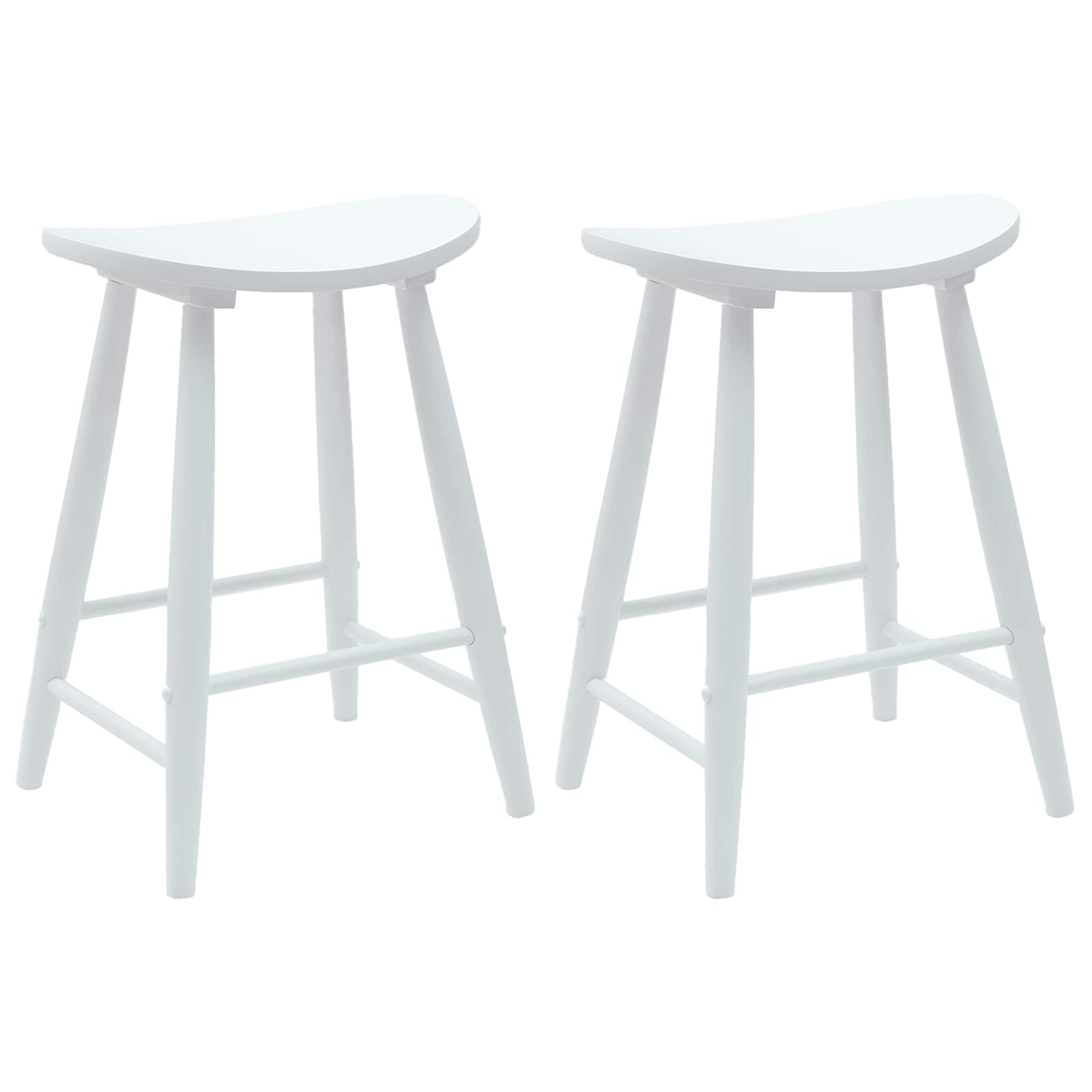 Trpezarijske stolice 2 pcs Bijelo 46 x 37 x 63 cm