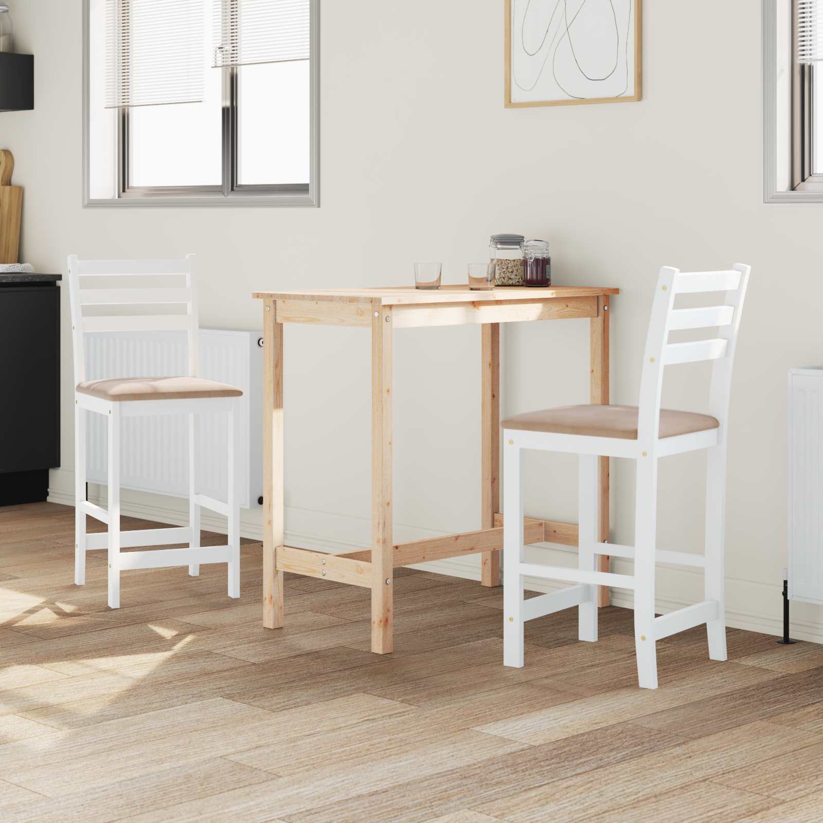 Trpezarijske stolice 2 pcs Bijelo 40 x 47,5 x 99,5 cm
