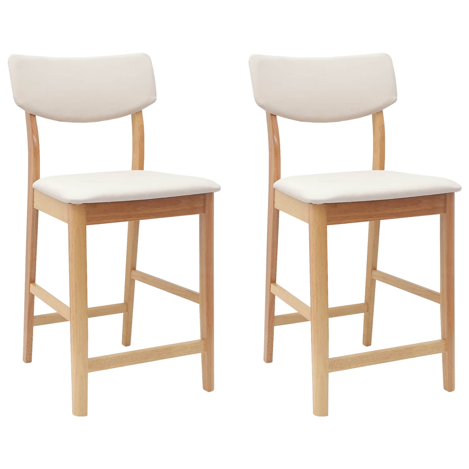 Trpezarijske stolice 2 pcs Prirodna 48 x 49 x 95 cm