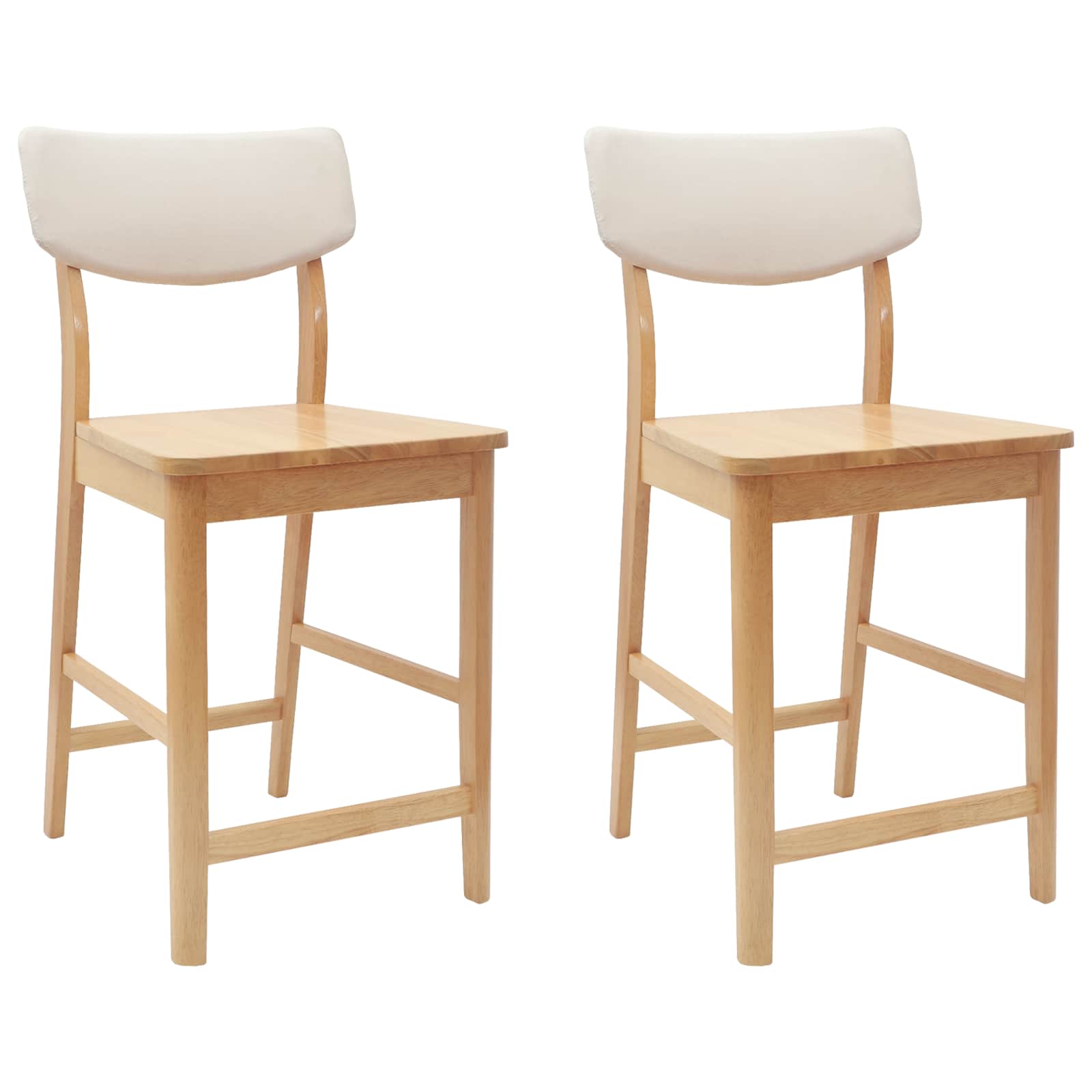 Trpezarijske stolice 2 pcs Prirodna 48 x 49 x 95 cm
