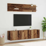 TV Jedinice Zidne 6 pcs Staro drvo Konstruirano drvo