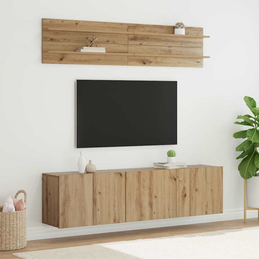 TV Jedinice Zidne 6 pcs hrast artisan Konstruirano drvo