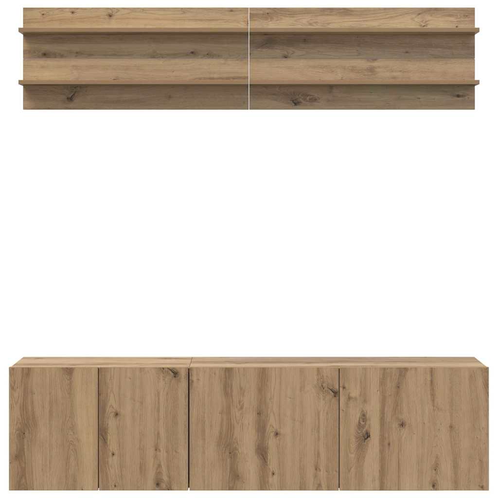TV Jedinice Zidne 6 pcs hrast artisan Konstruirano drvo
