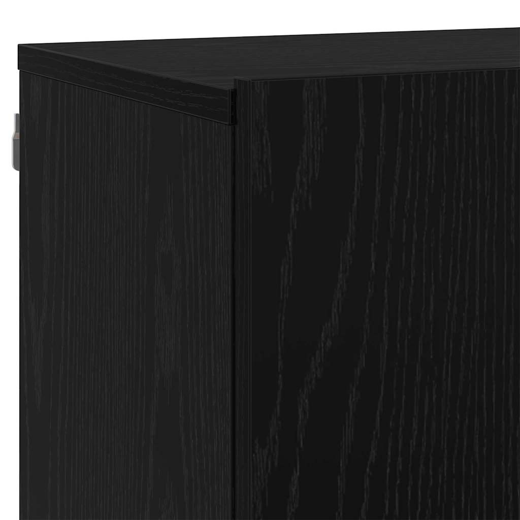 TV Jedinice Zidne 6 pcs Crni hrast Konstruirano drvo