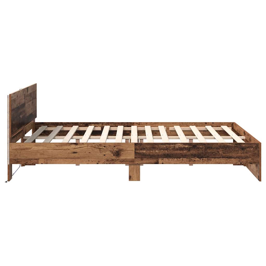 Krevetna konstrukcija Staro drvo 135 x 190 cm Konstruirano drvo