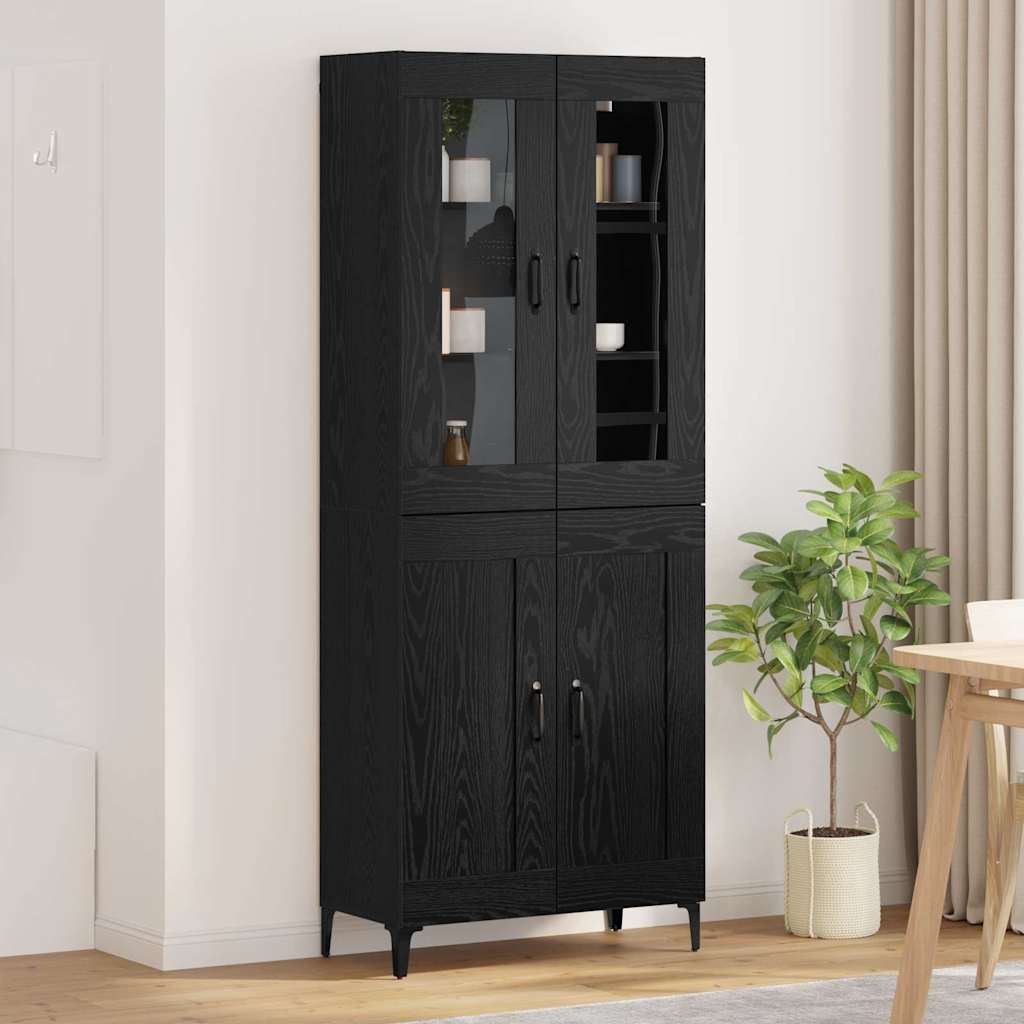Highboard Crni hrast 69,5 x 34 x 180 cm Konstruirano drvo