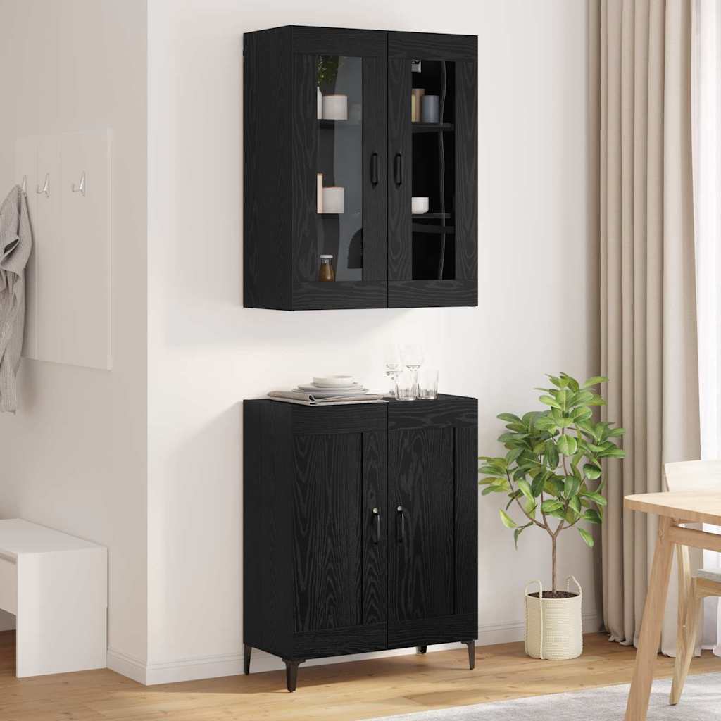 Highboard Crni hrast 69,5 x 34 x 180 cm Konstruirano drvo