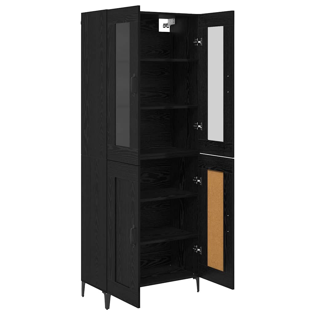Highboard Crni hrast 69,5 x 34 x 180 cm Konstruirano drvo