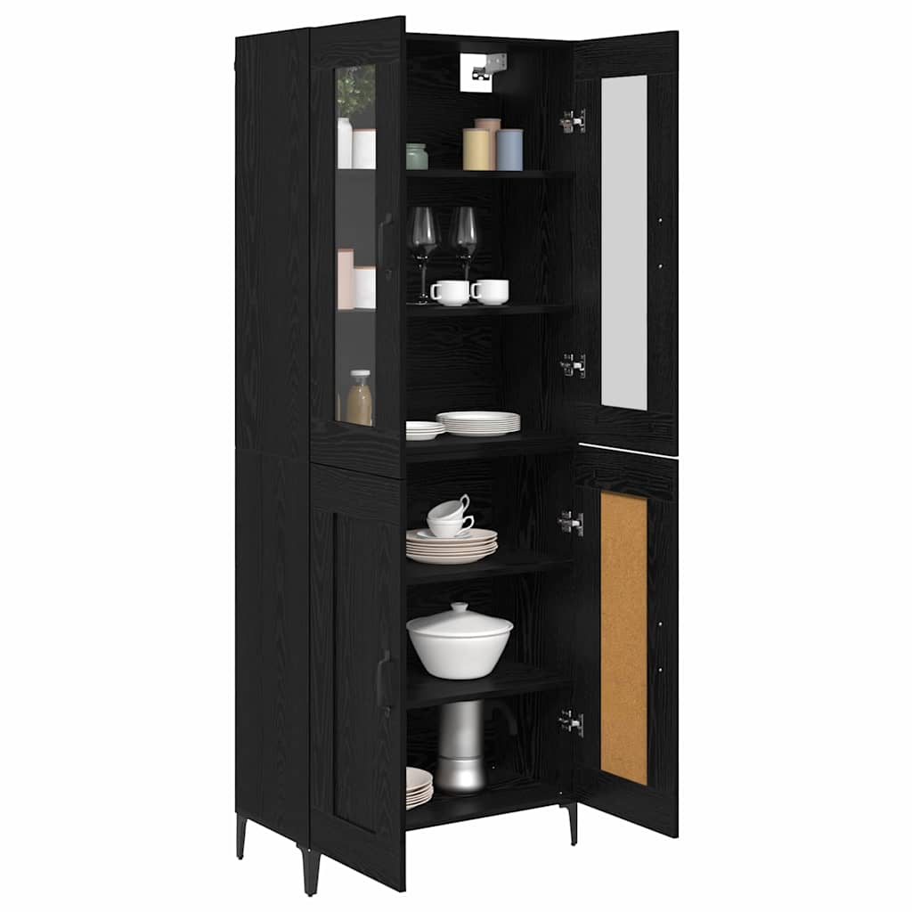 Highboard Crni hrast 69,5 x 34 x 180 cm Konstruirano drvo