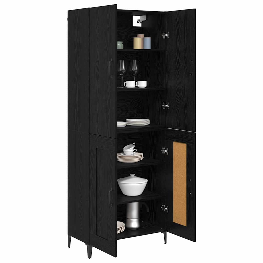 Highboard Crni hrast 69,5 x 34 x 180 cm Konstruirano drvo