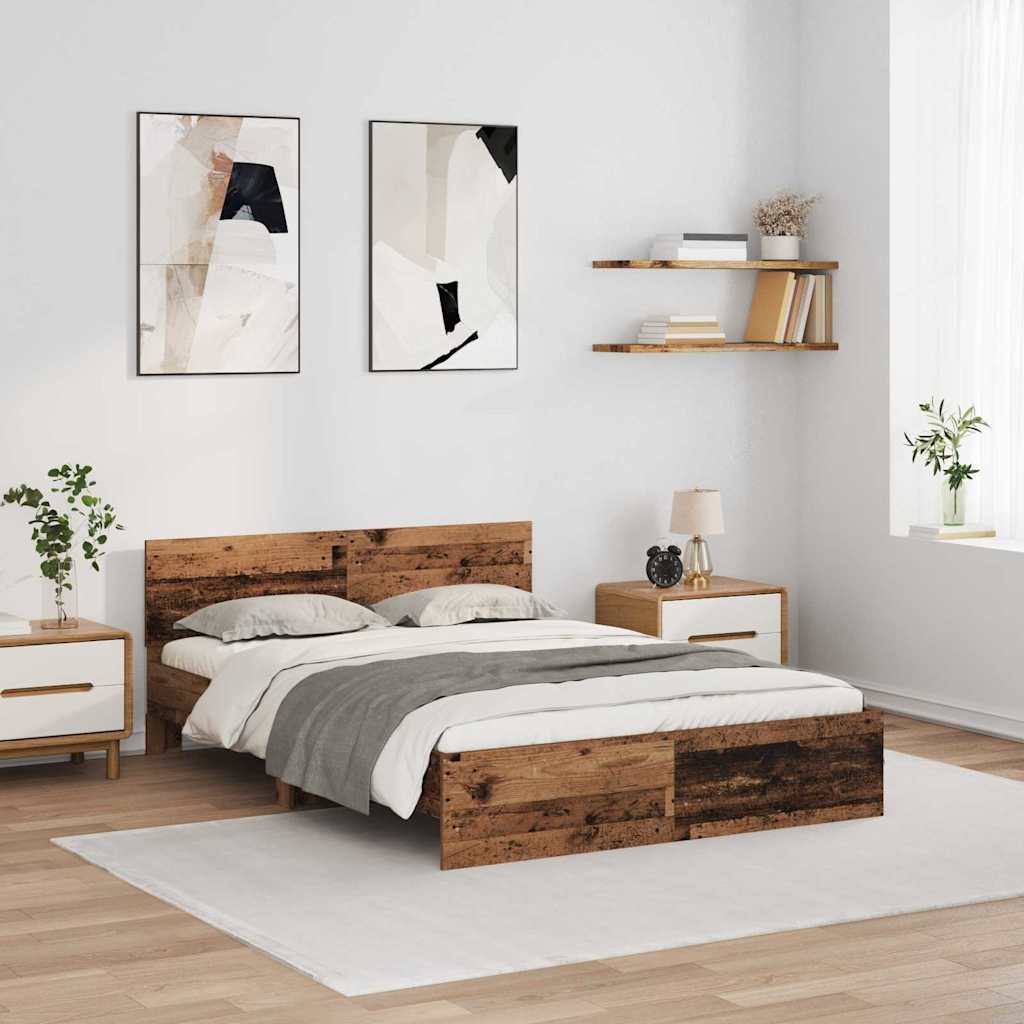 Krevetna konstrukcija Staro drvo 120 x 190 cm Konstruirano drvo