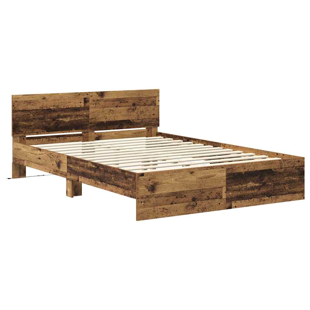 Krevetna konstrukcija Staro drvo 140 x 200 cm Konstruirano drvo