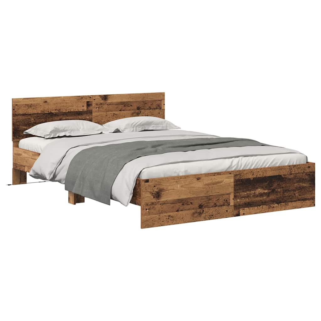 Krevetna konstrukcija Staro drvo 140 x 200 cm Konstruirano drvo