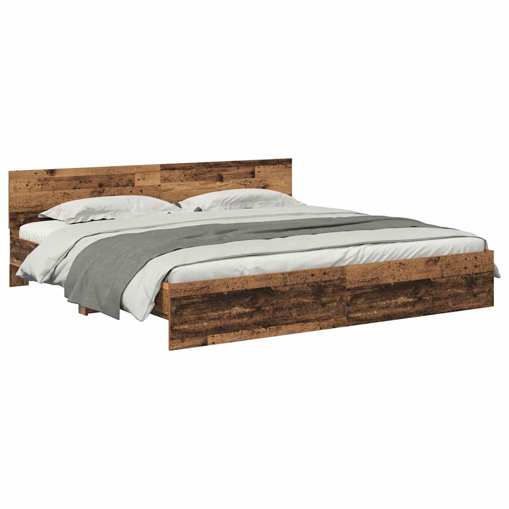 Krevetna konstrukcija Staro drvo 200 x 200 cm Konstruirano drvo