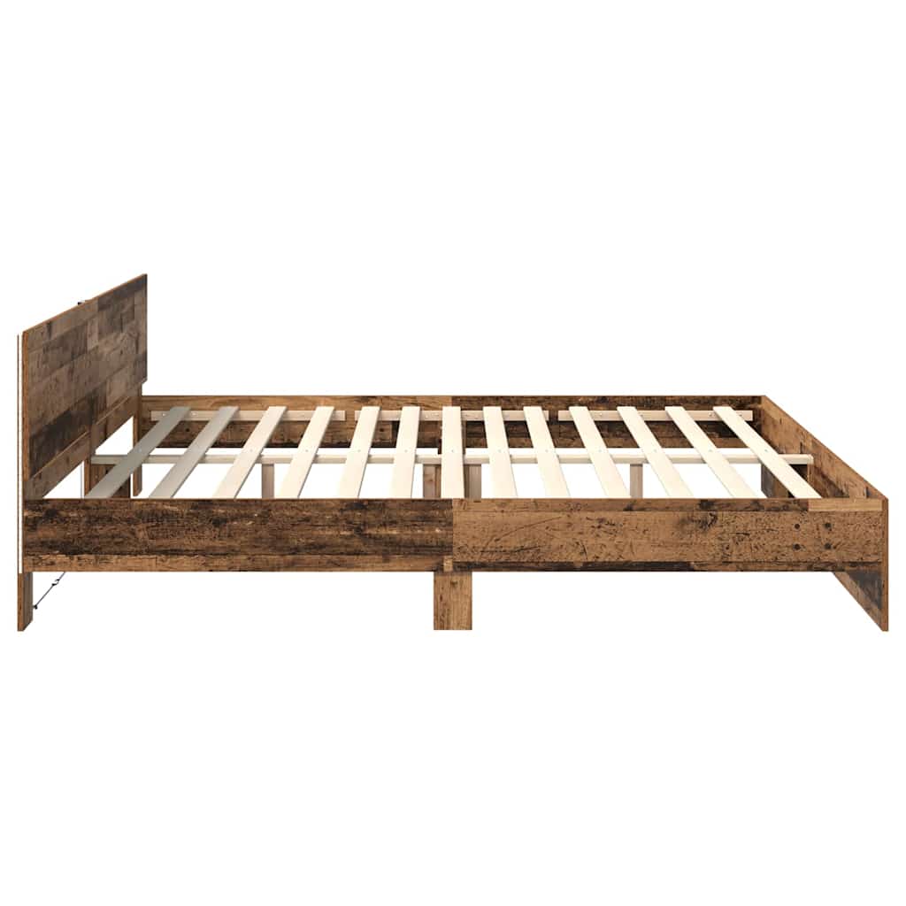 Krevetna konstrukcija Staro drvo 200 x 200 cm Konstruirano drvo