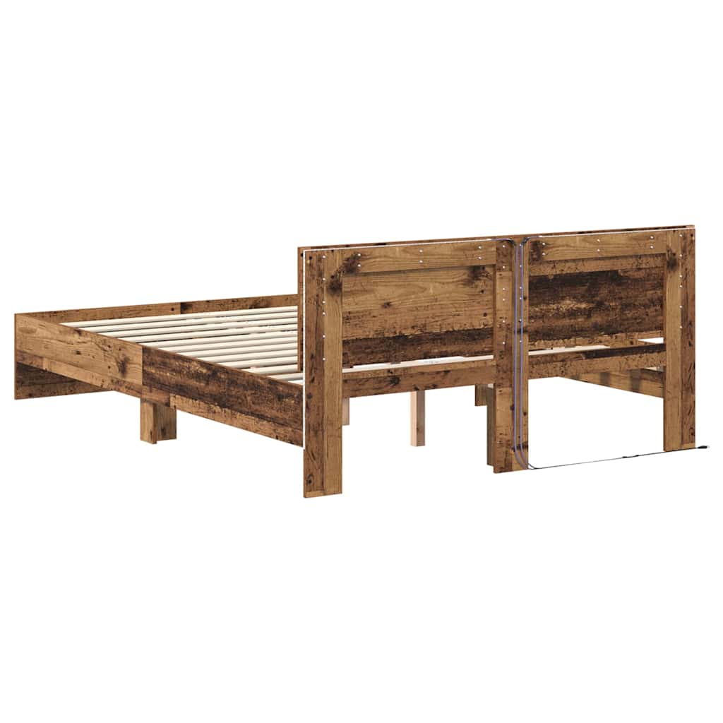 Krevetna konstrukcija Staro drvo 160 x 200 cm Konstruirano drvo