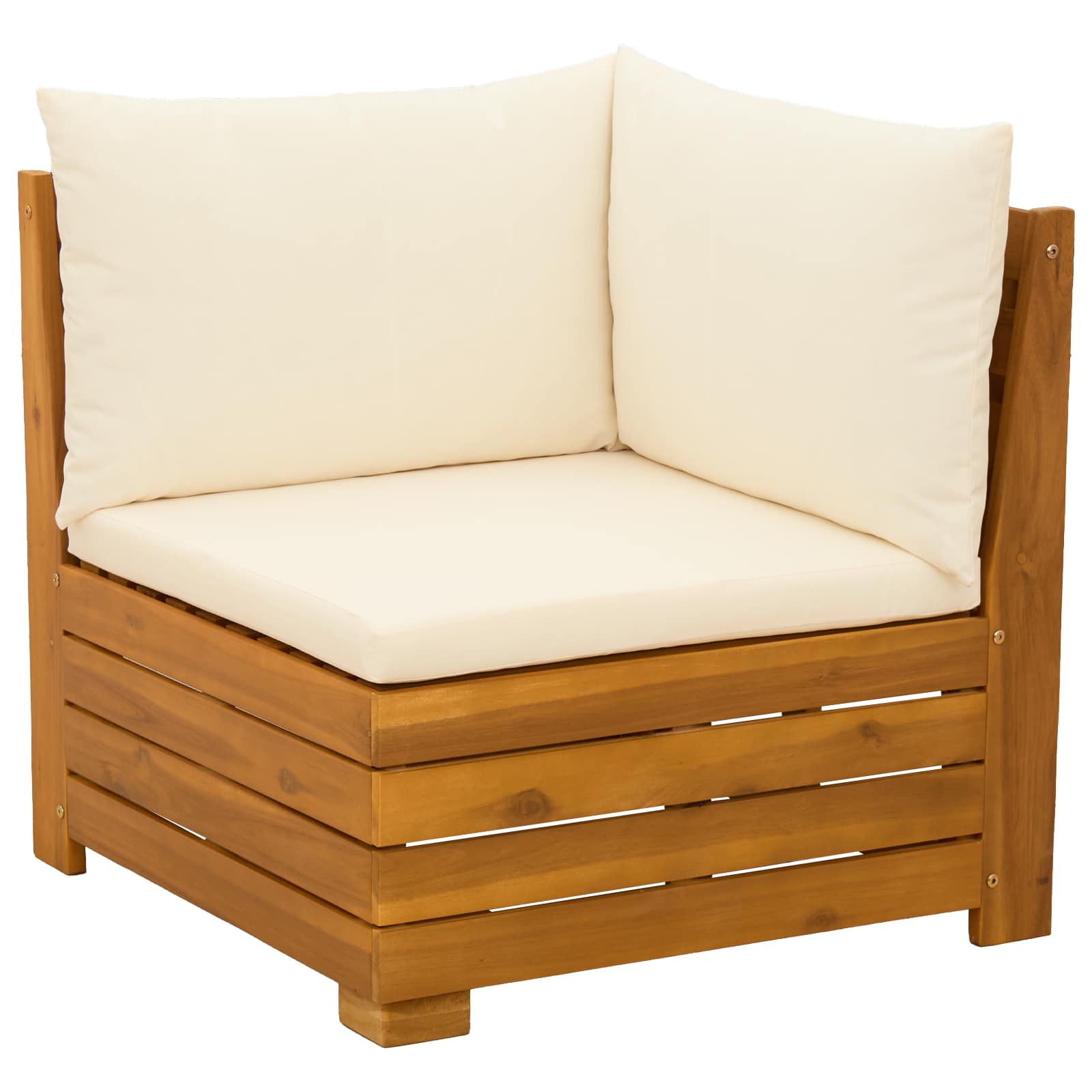Set vanjskih sofa s jastukom 5 Komad Smeđa Čvrsto drvo akacije