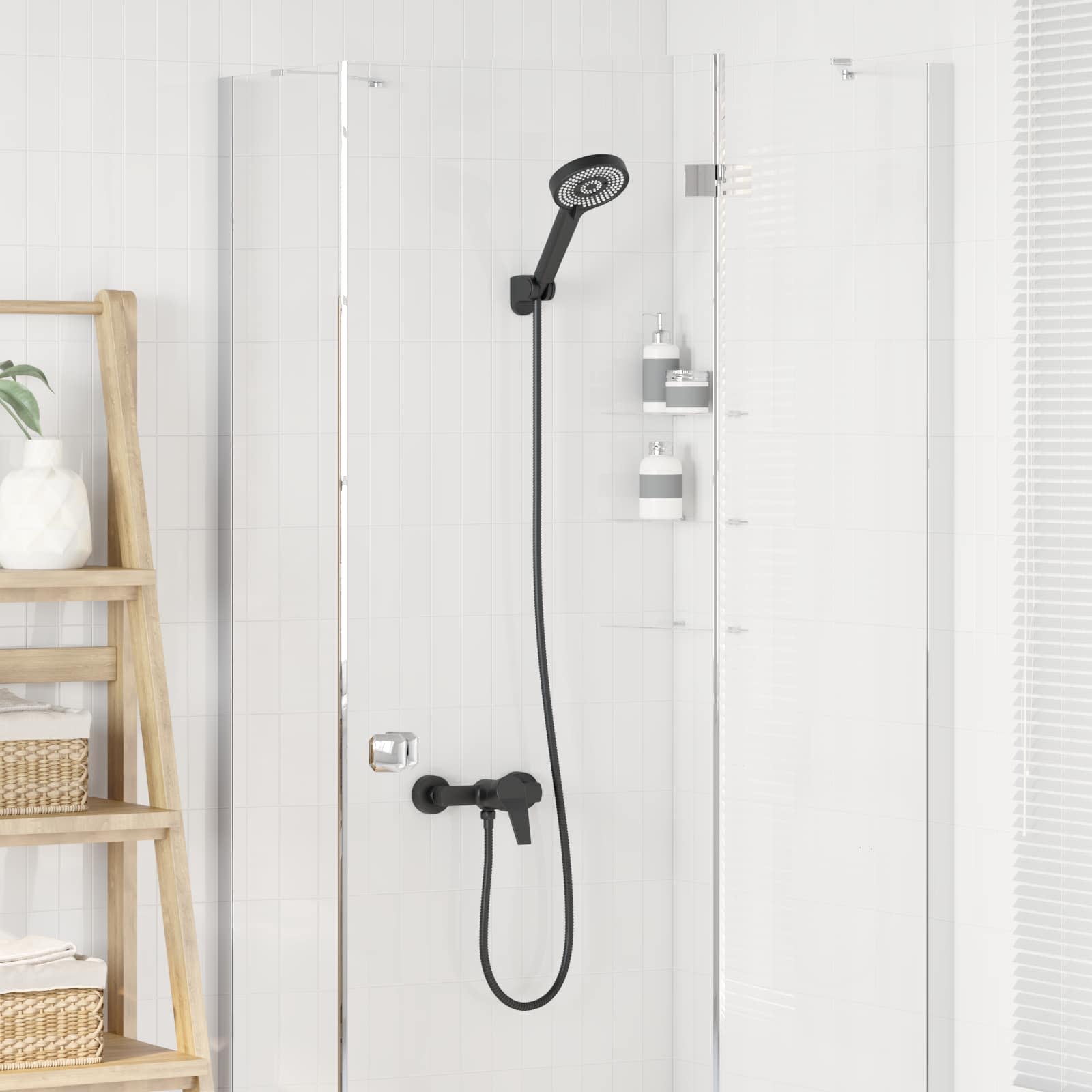 Set glave tuša Crna G 1 / 2 inča Mjed