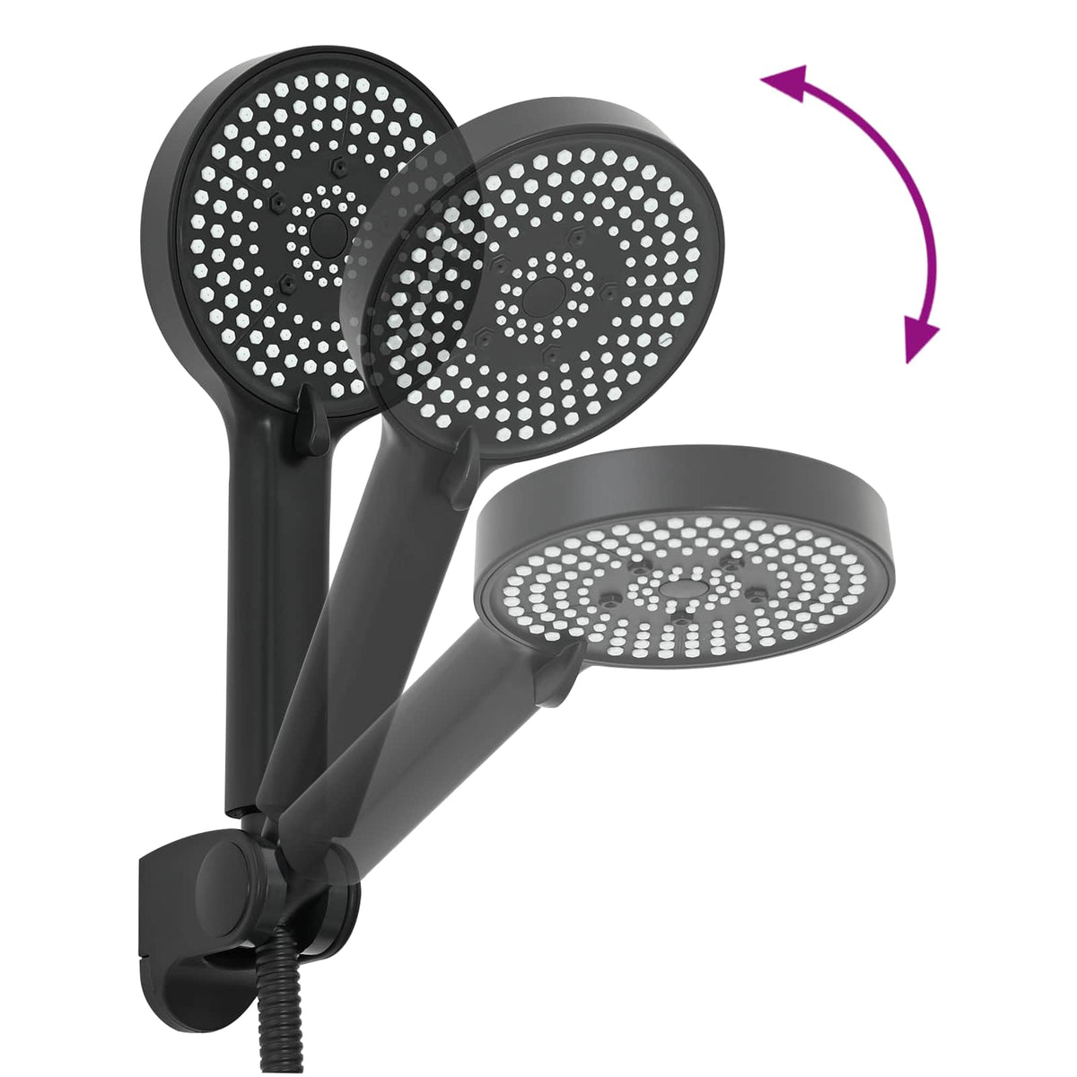 Set glave tuša Crna G 1 / 2 inča Mjed