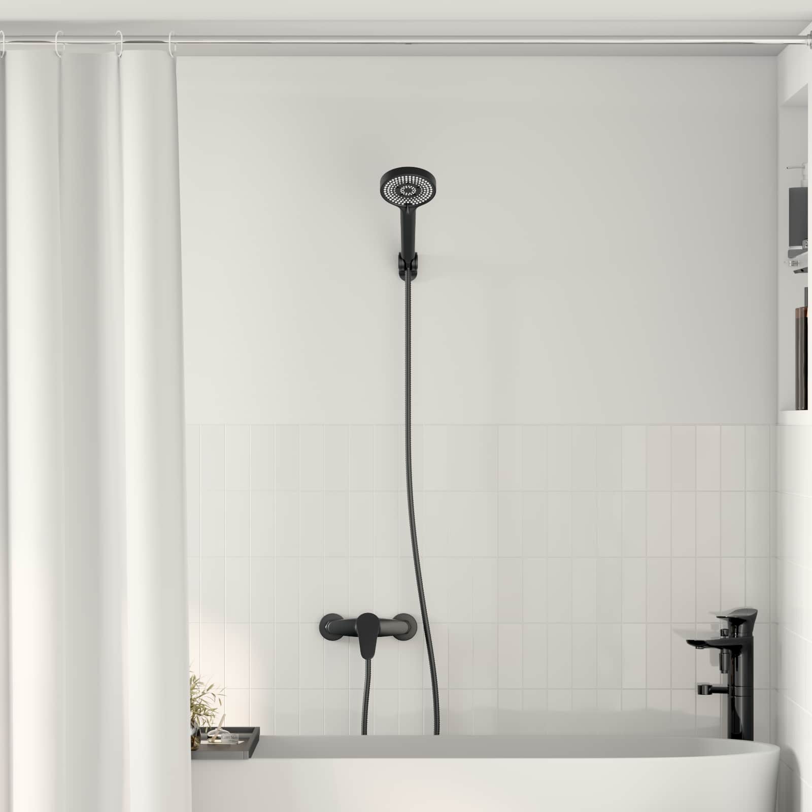 Set glave tuša Crna G 1 / 2 inča
