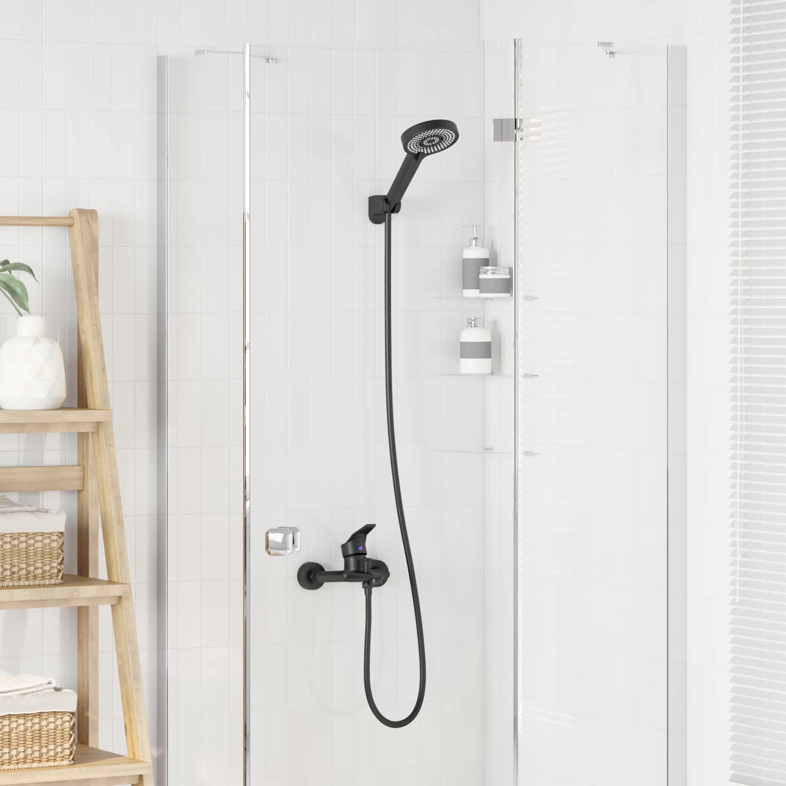 Set glave tuša Crna G 1 / 2 inča