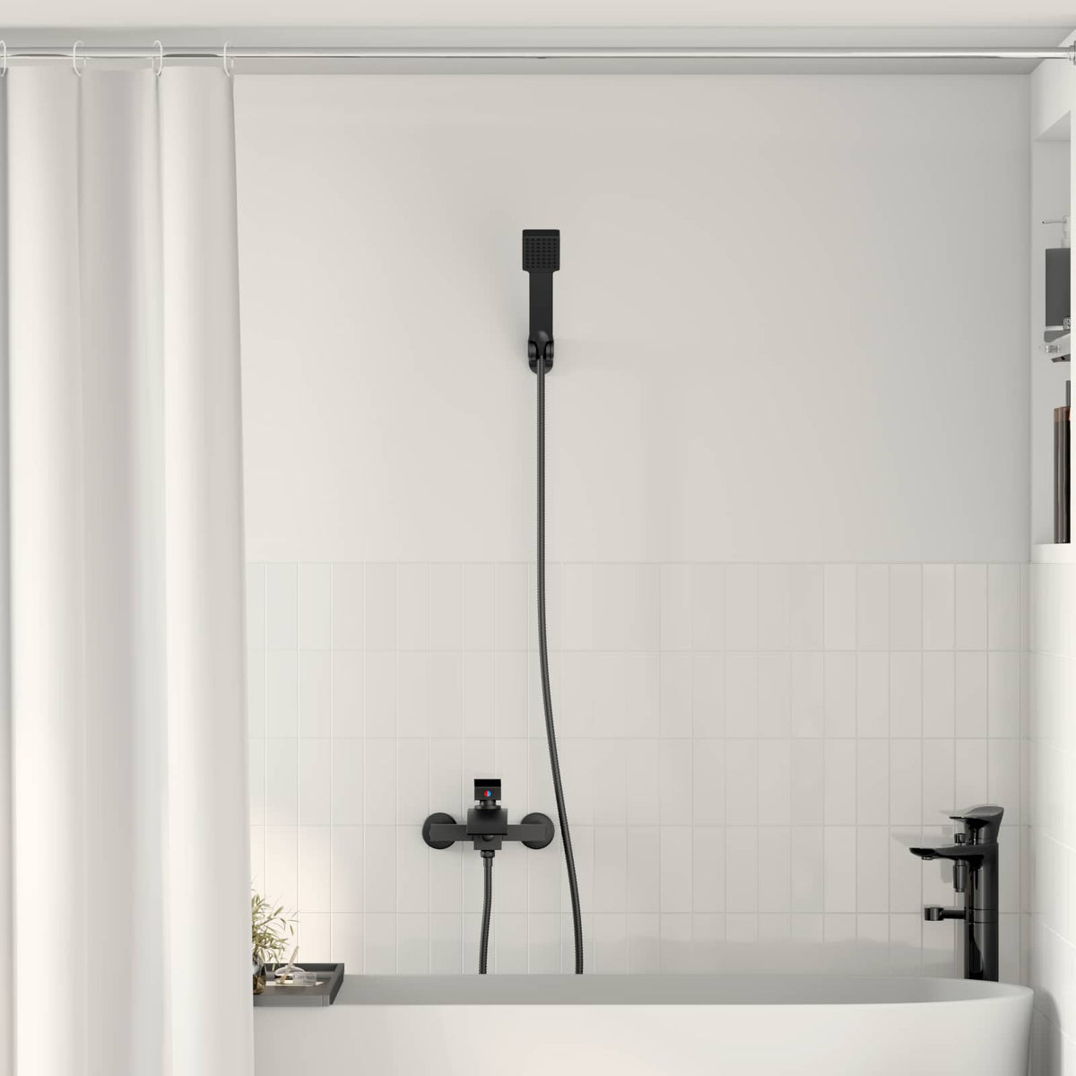 Set glave tuša Crna G 1/2 inča