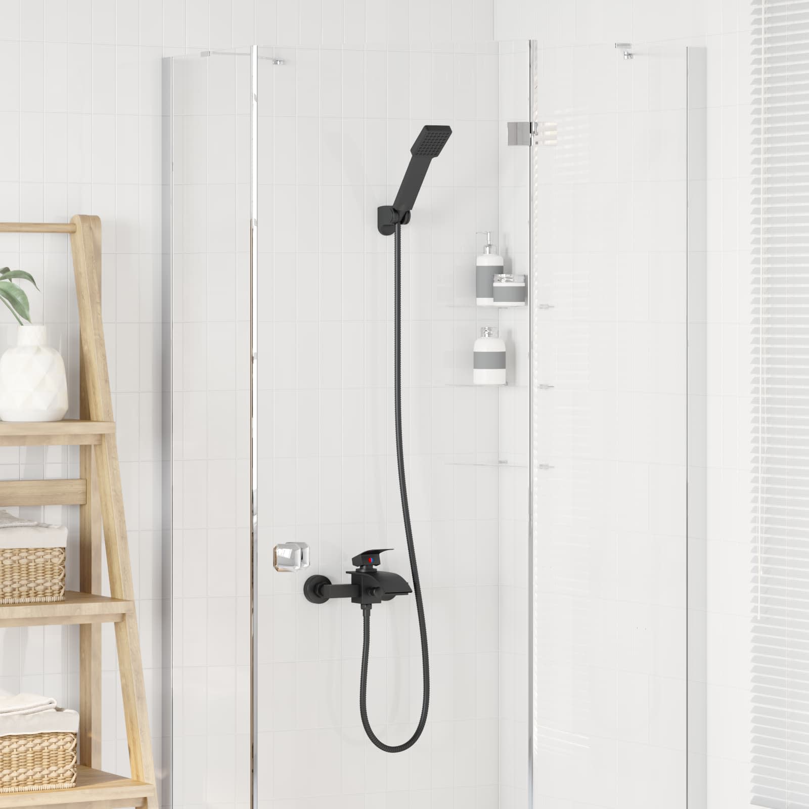 Set glave tuša Crna G 1 / 2 inča