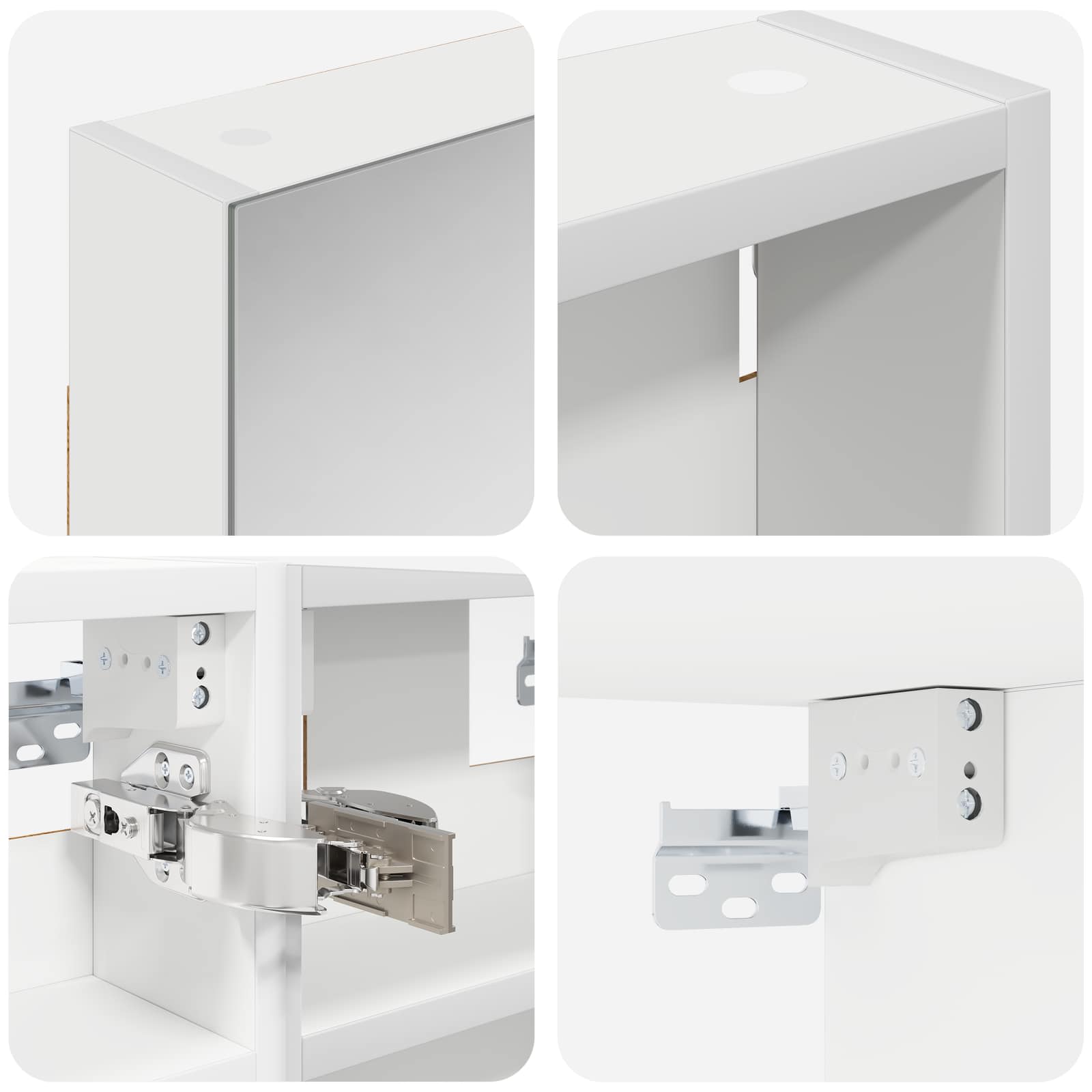 Set ormarića za kupaonicu S LED lampica 3 pcs 80 x 10,5 x 50 cm