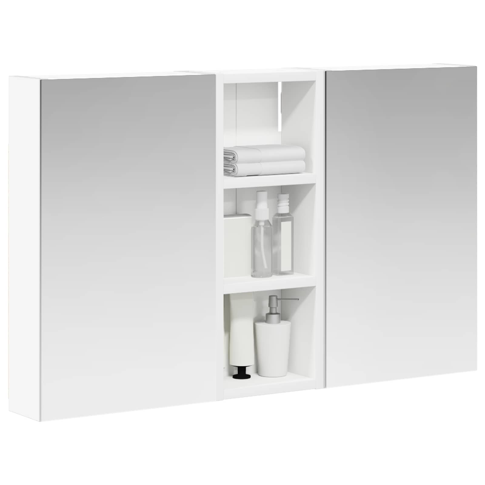 Set ormarića za kupaonicu S LED lampica 3 pcs 80 x 10,5 x 50 cm