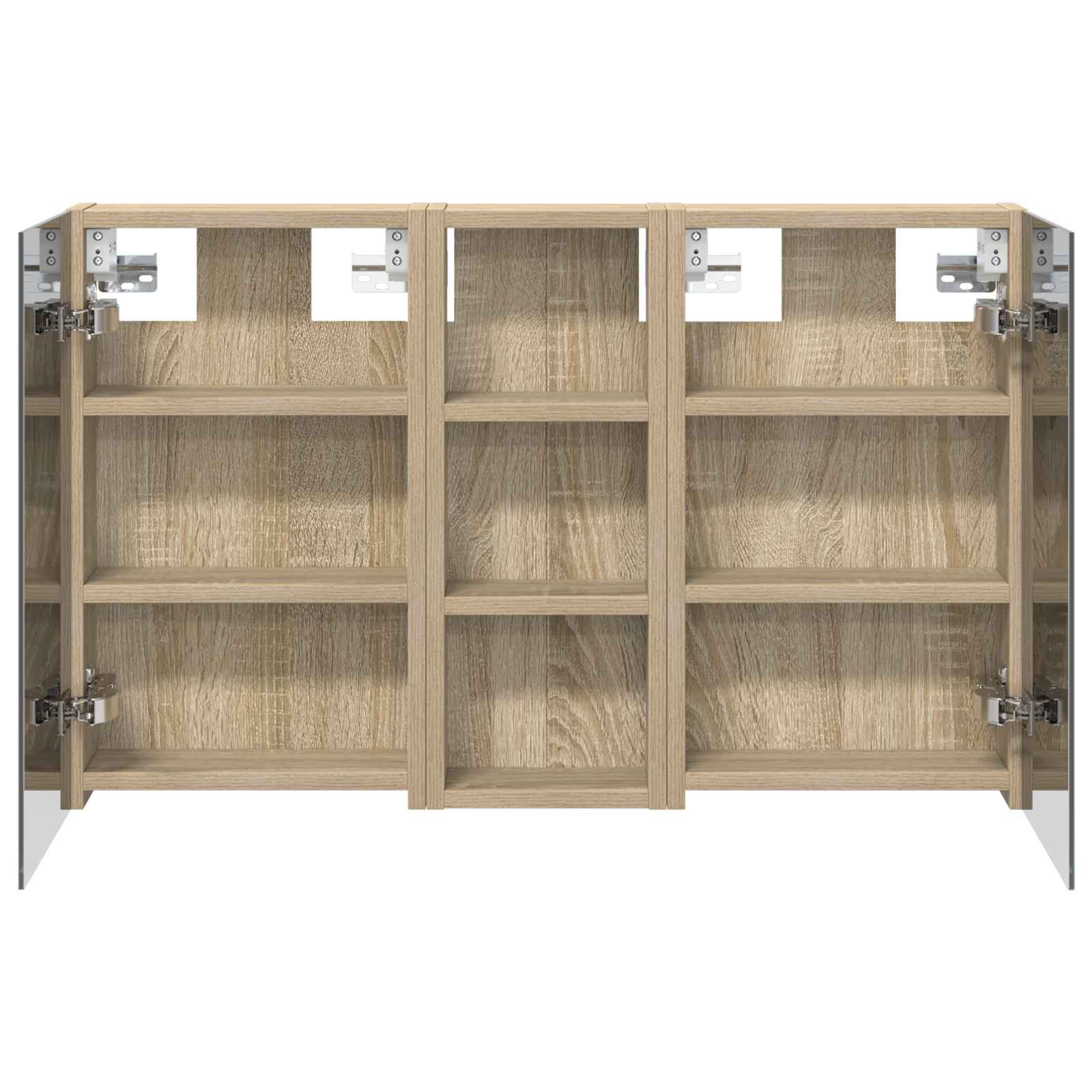 Set ormarića za kupaonicu S LED lampica 3 pcs 80 x 10,5 x 50 cm