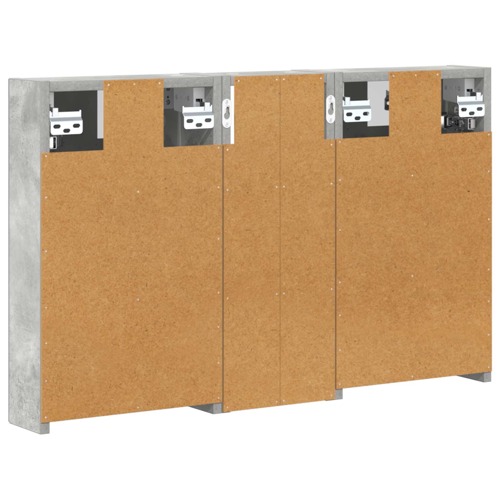 Set ormarića za kupaonicu S LED lampica 3 pcs 80 x 10,5 x 50 cm