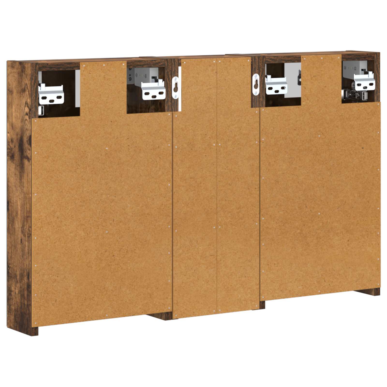 Set ormarića za kupaonicu S LED lampica 3 pcs 80 x 10,5 x 50 cm
