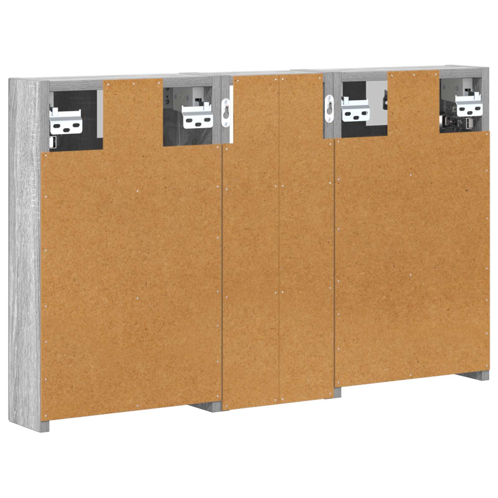 Set ormarića za kupaonicu S LED lampica 3 pcs 80 x 10,5 x 50 cm