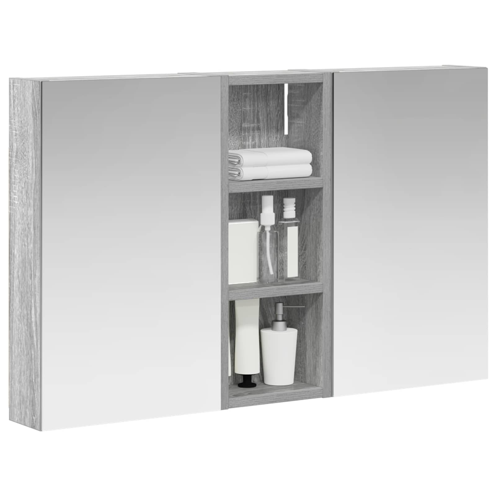 Set ormarića za kupaonicu S LED lampica 3 pcs 80 x 10,5 x 50 cm