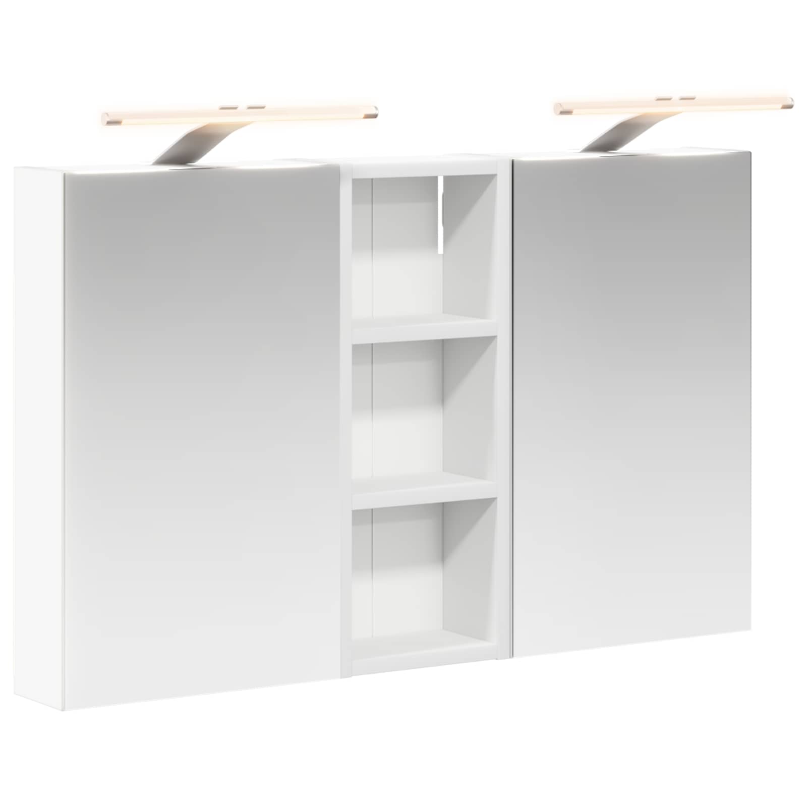 Set ormarića za kupaonicu S LED lampica 3 pcs 80 x 10,5 x 50 cm
