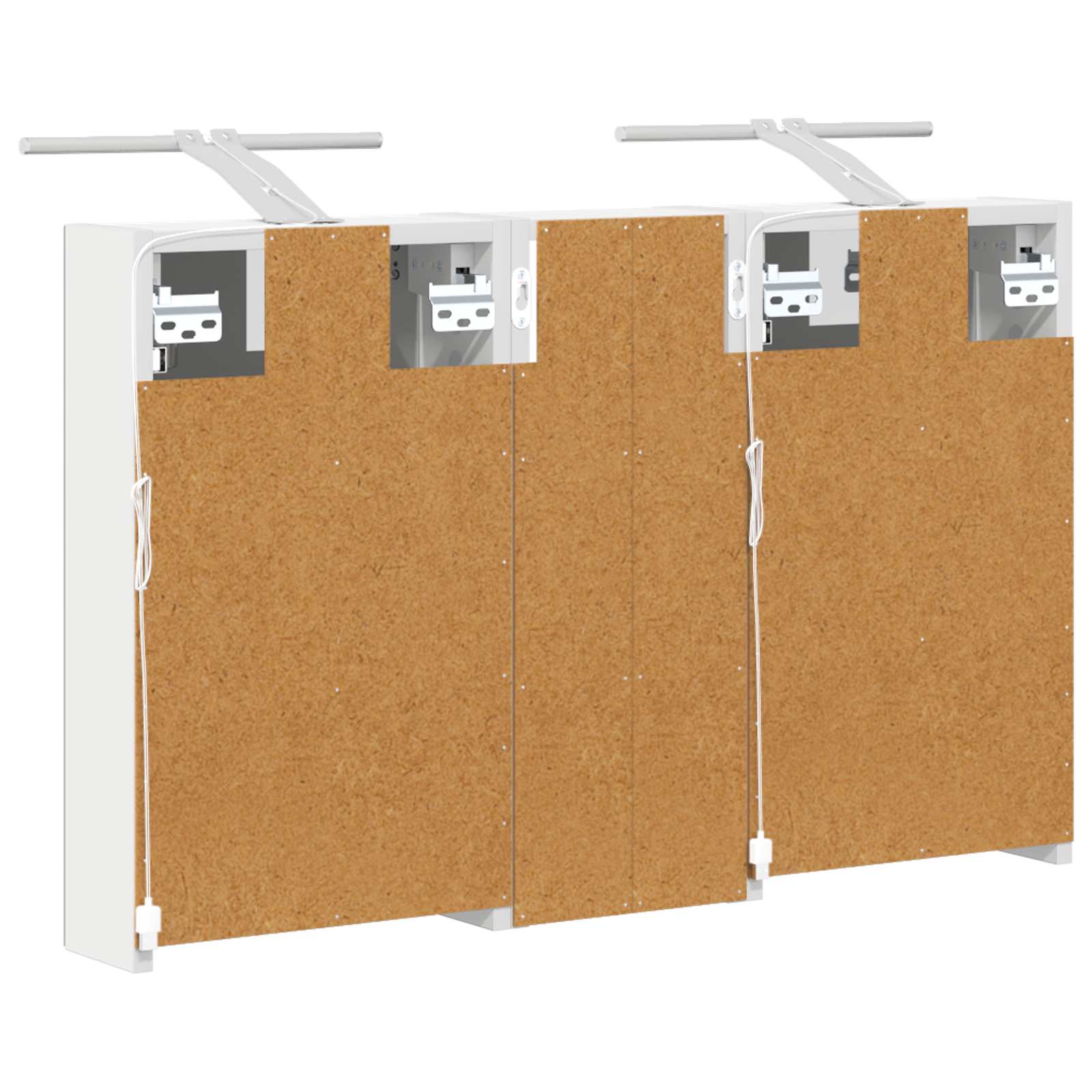 Set ormarića za kupaonicu S LED lampica 3 pcs 80 x 10,5 x 50 cm