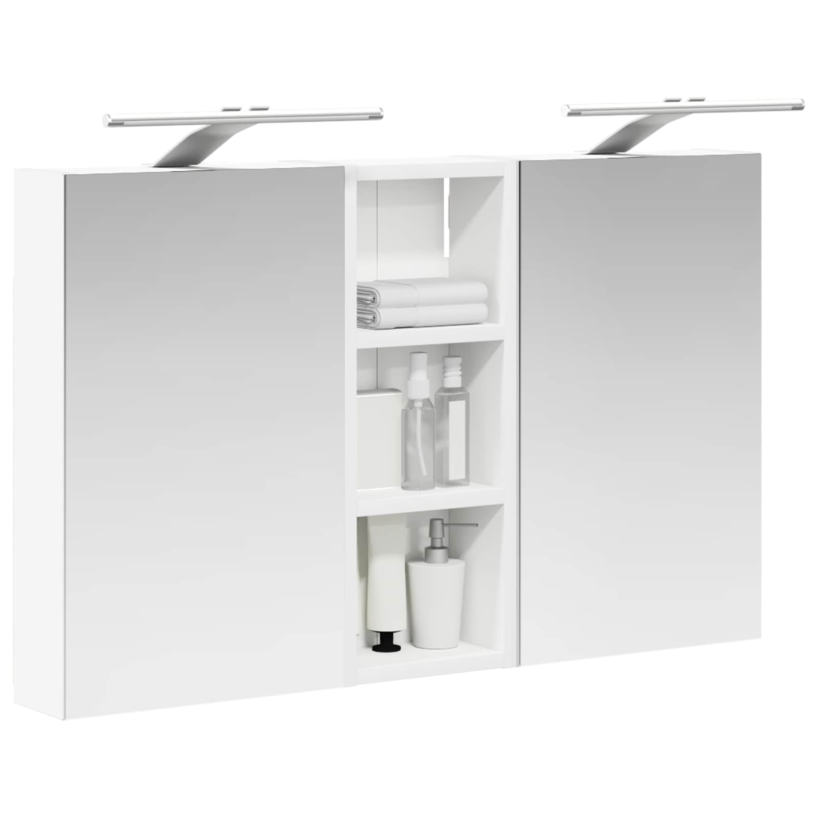 Set ormarića za kupaonicu S LED lampica 3 pcs 80 x 10,5 x 50 cm