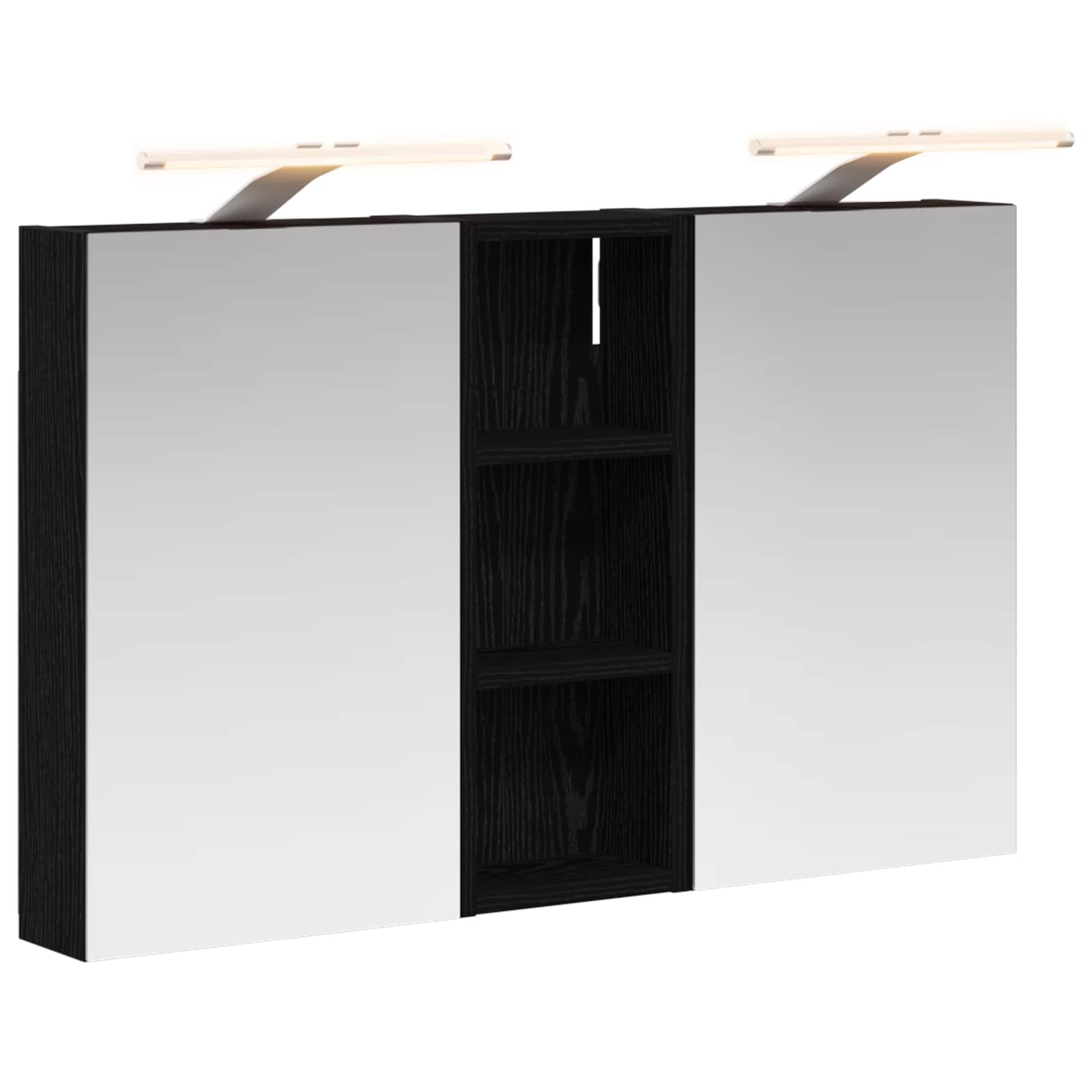 Set ormarića za kupaonicu S LED lampica 3 pcs 80 x 10,5 x 50 cm