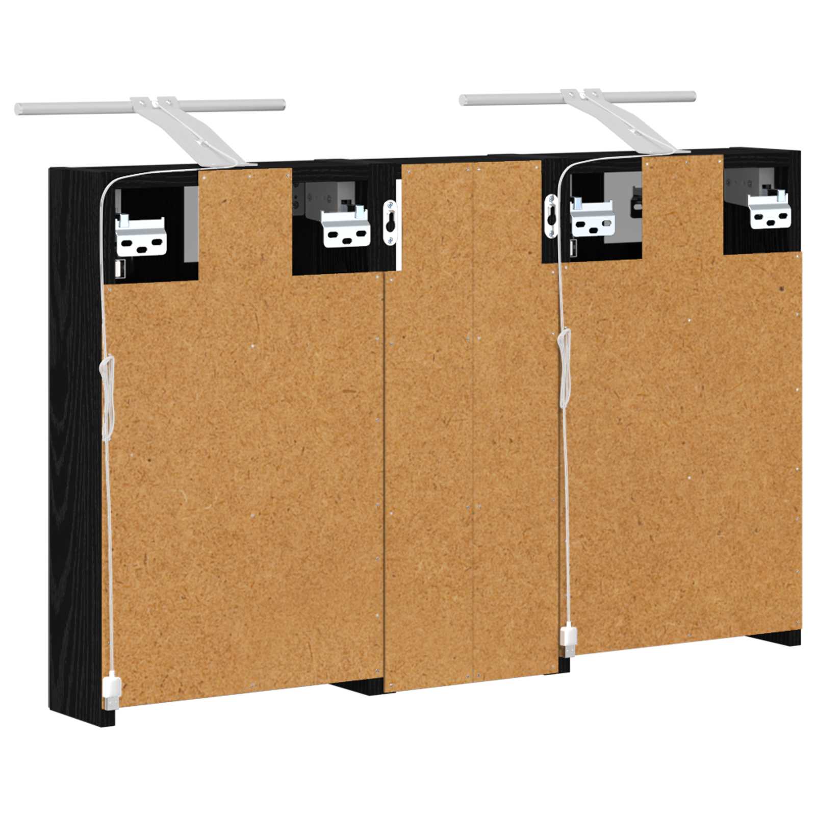 Set ormarića za kupaonicu S LED lampica 3 pcs 80 x 10,5 x 50 cm