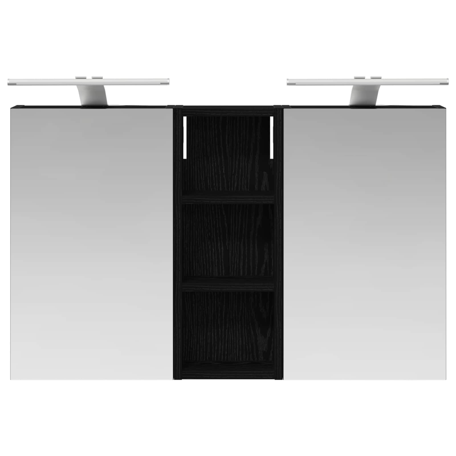 Set ormarića za kupaonicu S LED lampica 3 pcs 80 x 10,5 x 50 cm