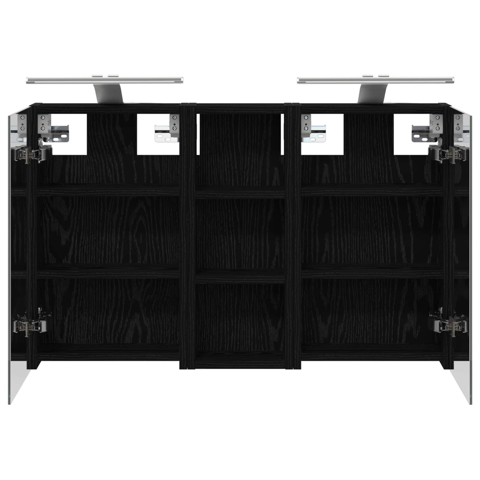 Set ormarića za kupaonicu S LED lampica 3 pcs 80 x 10,5 x 50 cm