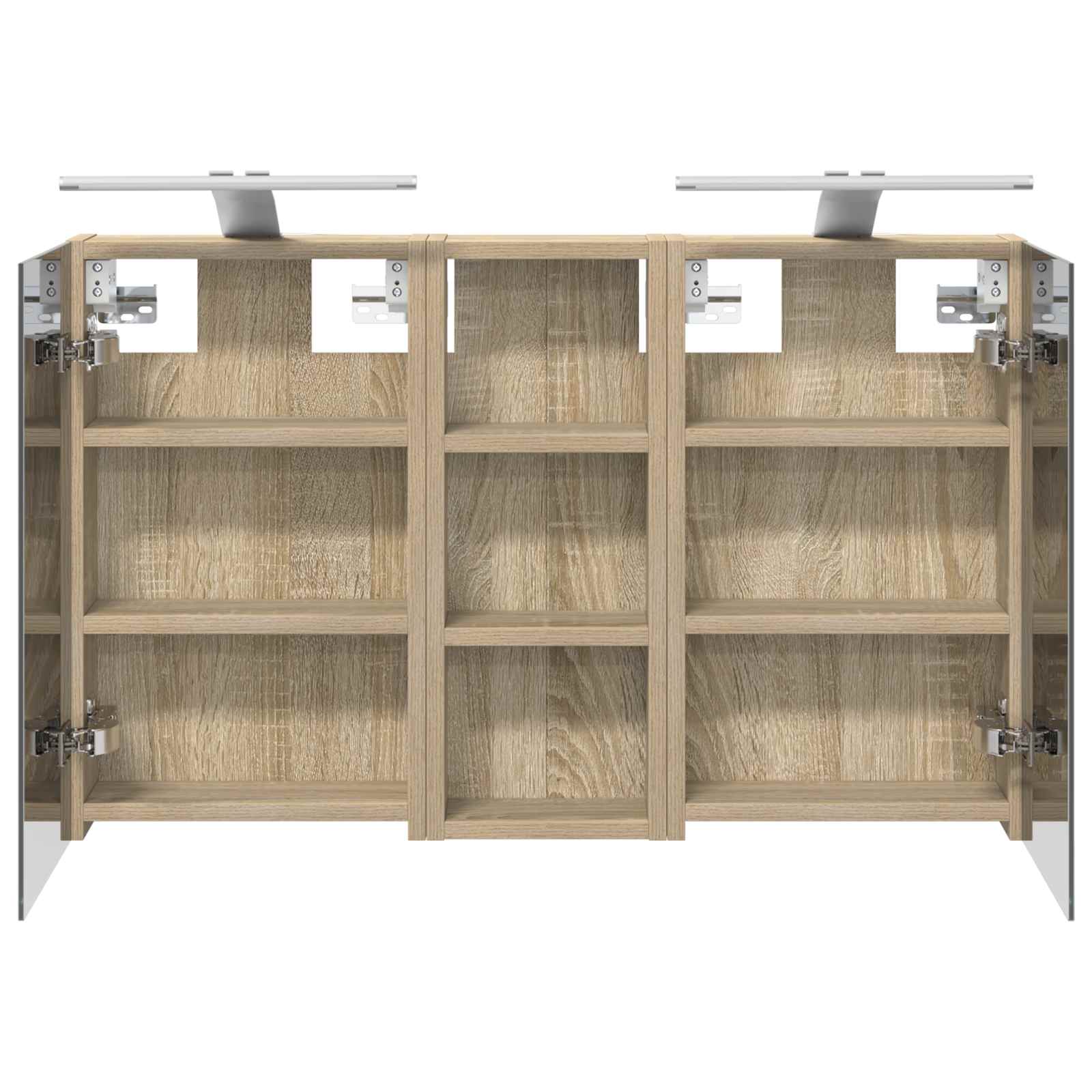 Set ormarića za kupaonicu S LED lampica 3 pcs 80 x 10,5 x 50 cm